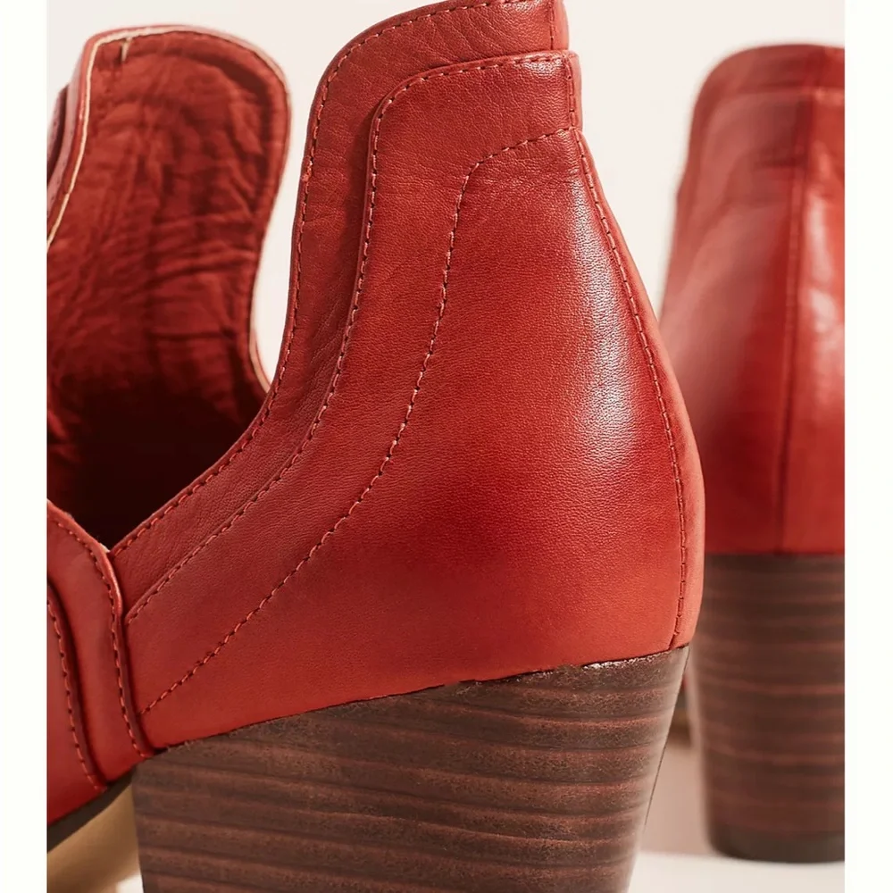 Anthro Silent D cut out booties in terracotta leather GORGEOUS! Size 40 Like new - Picture 12 of 14